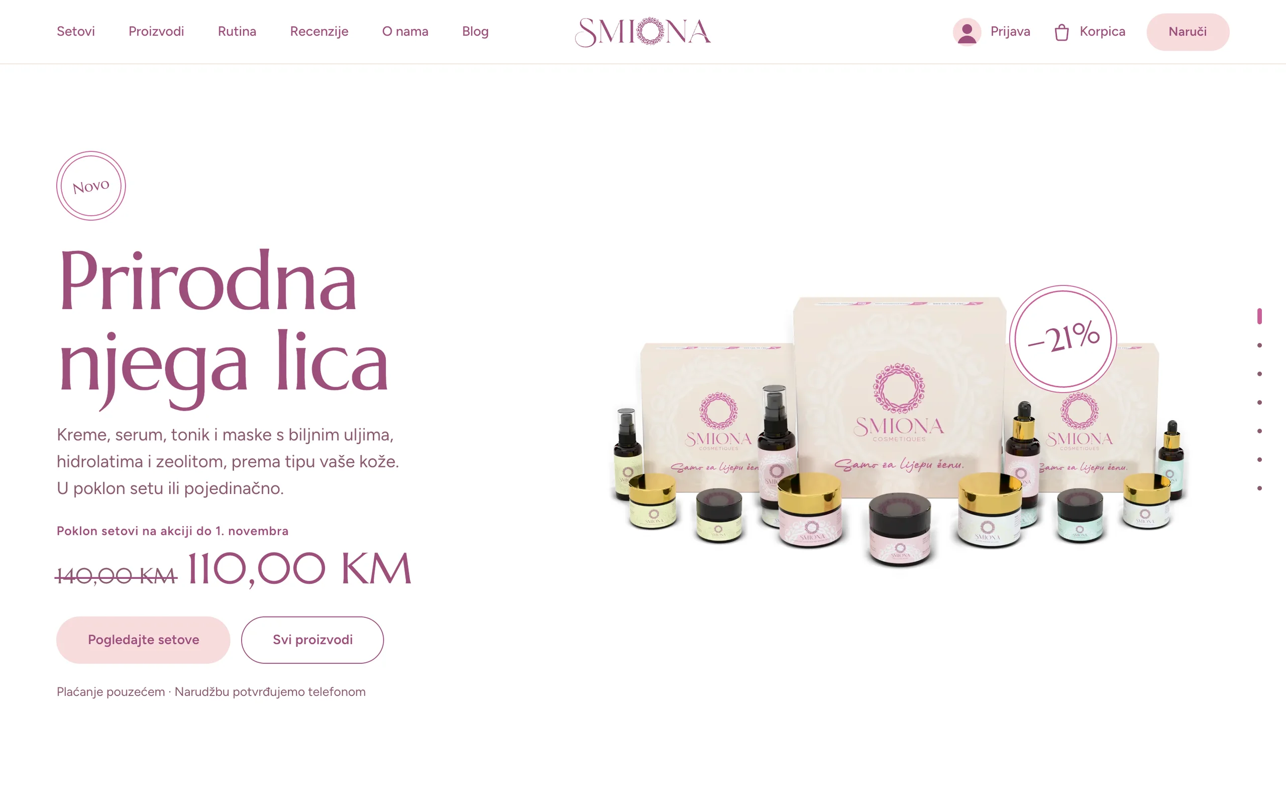 Smiona natural skincare shop